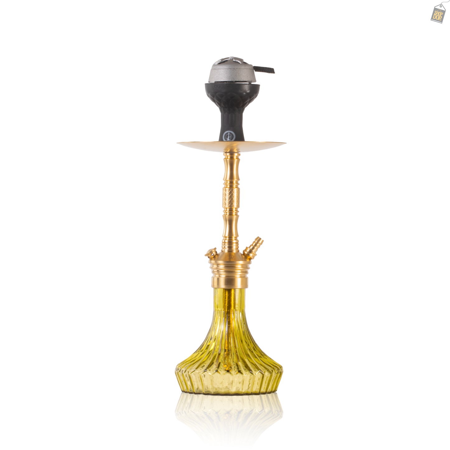 COCOYAYA Milan Hookah with Bag - Gold Stem / Golden Base