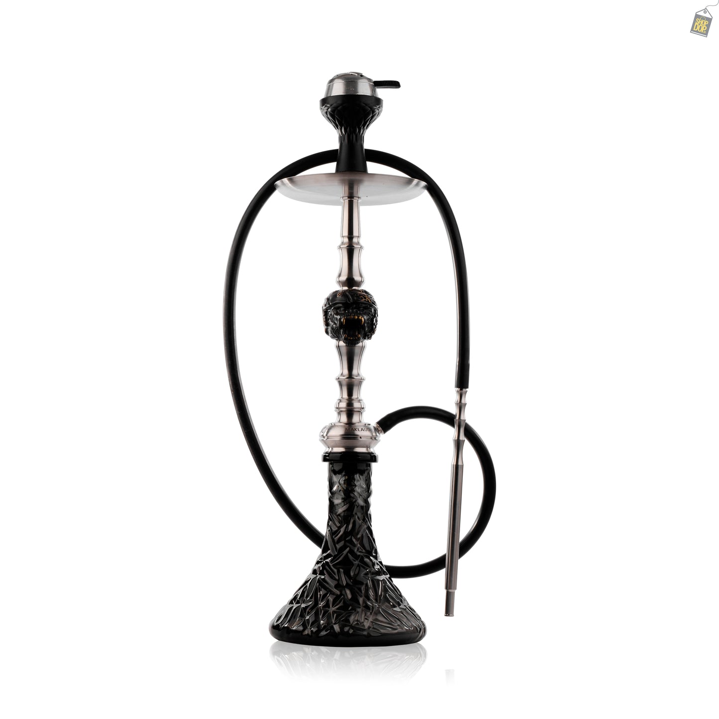 MKL Soldier Ape Hookah with Wooden Case- Silver