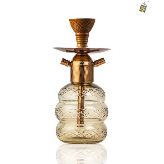 Noddy Hookah 3 Layer - Bronze Stem / Grey Base