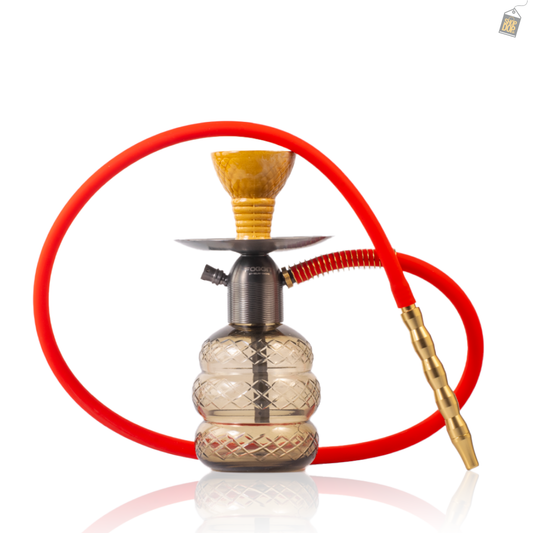 Noddy Hookah 3 Layer - Black Stem / Grey Base