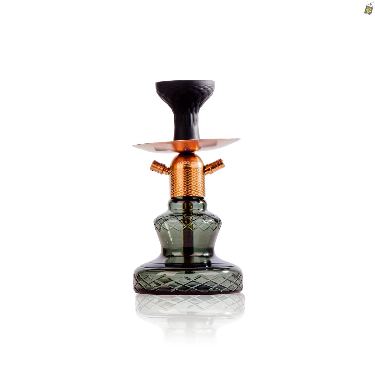 Noddy Carafe Hookah - Gold Stem / Emerald Green Base