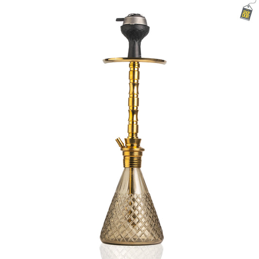 Pablo L5 Hookah with Bag - Grey Base / Gold Stem