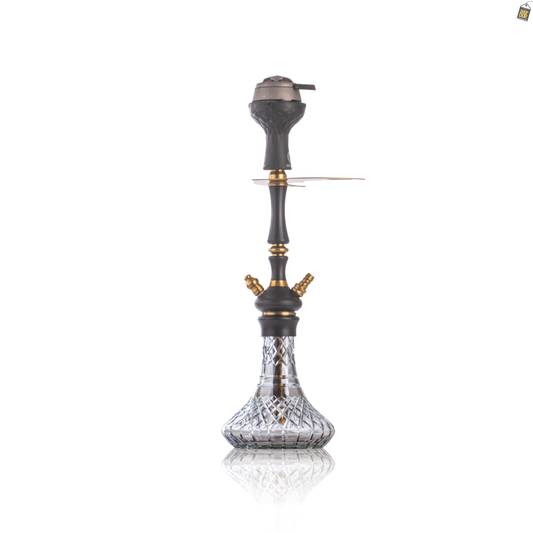 COCOYAYA Pasha Hookah - Black Stem / Transparent Base