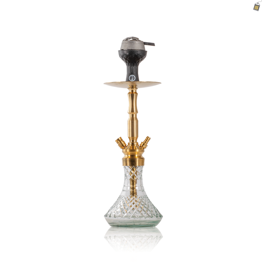 COCOYAYA Pedro Hookah with Bag - Golden Stem / CGB Trans. Base
