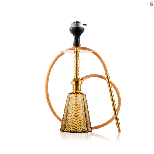 Persian Jewel 2.0 Hookah with Bag - Gold Stem / Grey Base