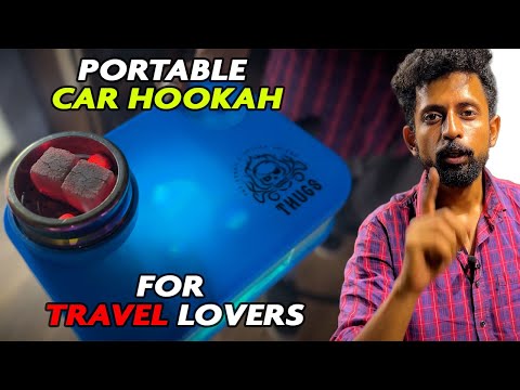 एलईडी लाइट और रिमोट के साथ कार हुक्का - नारंगी