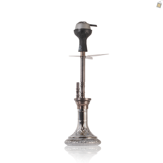 COCOYAYA Ronaldo Hookah with Bag - Bronze Stem / Grey Base