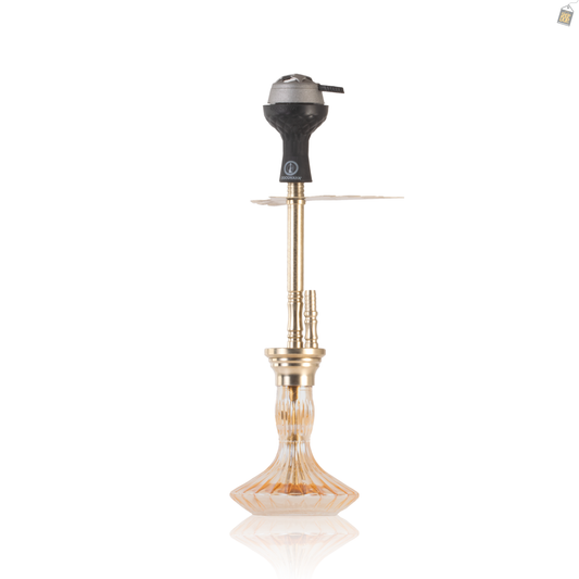 COCOYAYA Ronaldo Hookah with Bag - Gold Stem / Gold Base