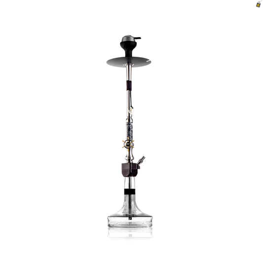 Sailor X Hookah - Black Stem / Transparent Glass Base