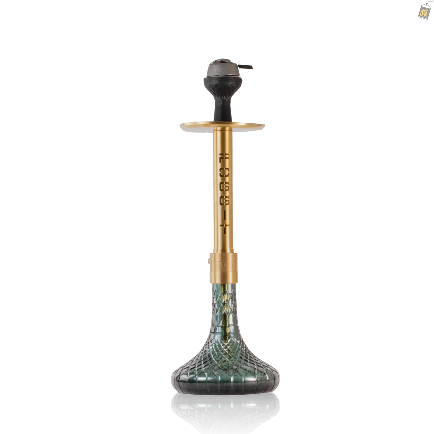VG Sikander Hookah - Gold Stem / Emerald Green Base