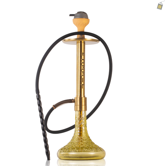 VG Sikander Hookah - Gold Stem / Gold Base