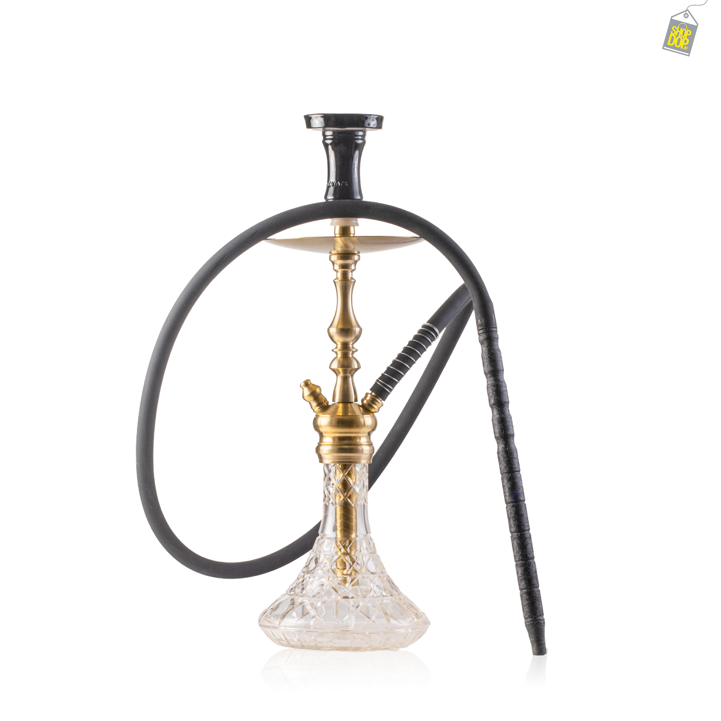 COCOYAYA Simba Hookah with Bag- Gold Stem / Transparent CGB Base