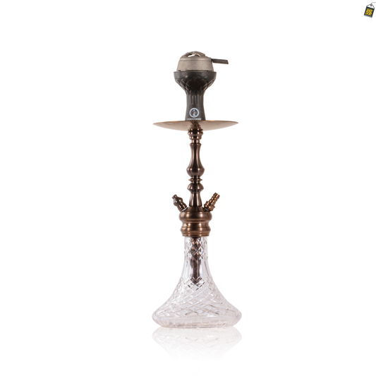 COCOYAYA Simba Hookah with Bag - Bronze Stem / Trans. Black Base