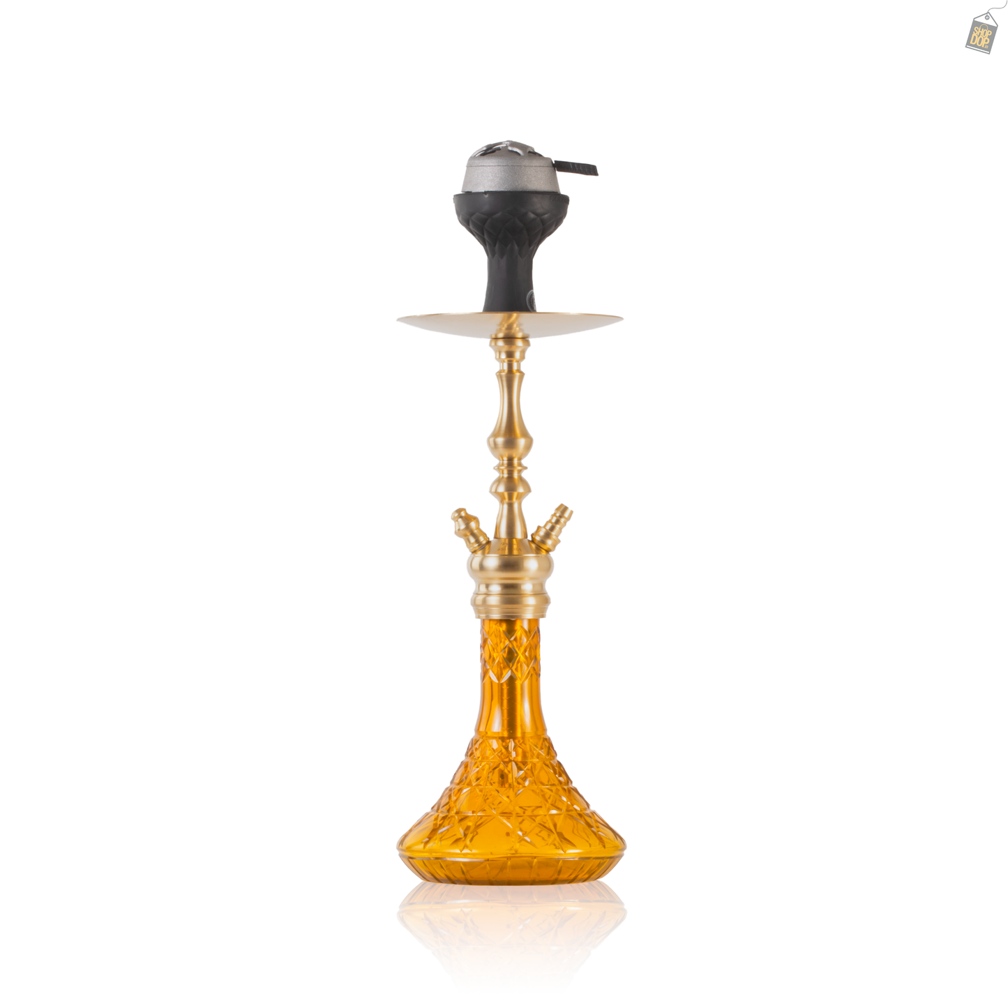 COCOYAYA Simba Hookah with Bag - Gold Stem / Amber Base