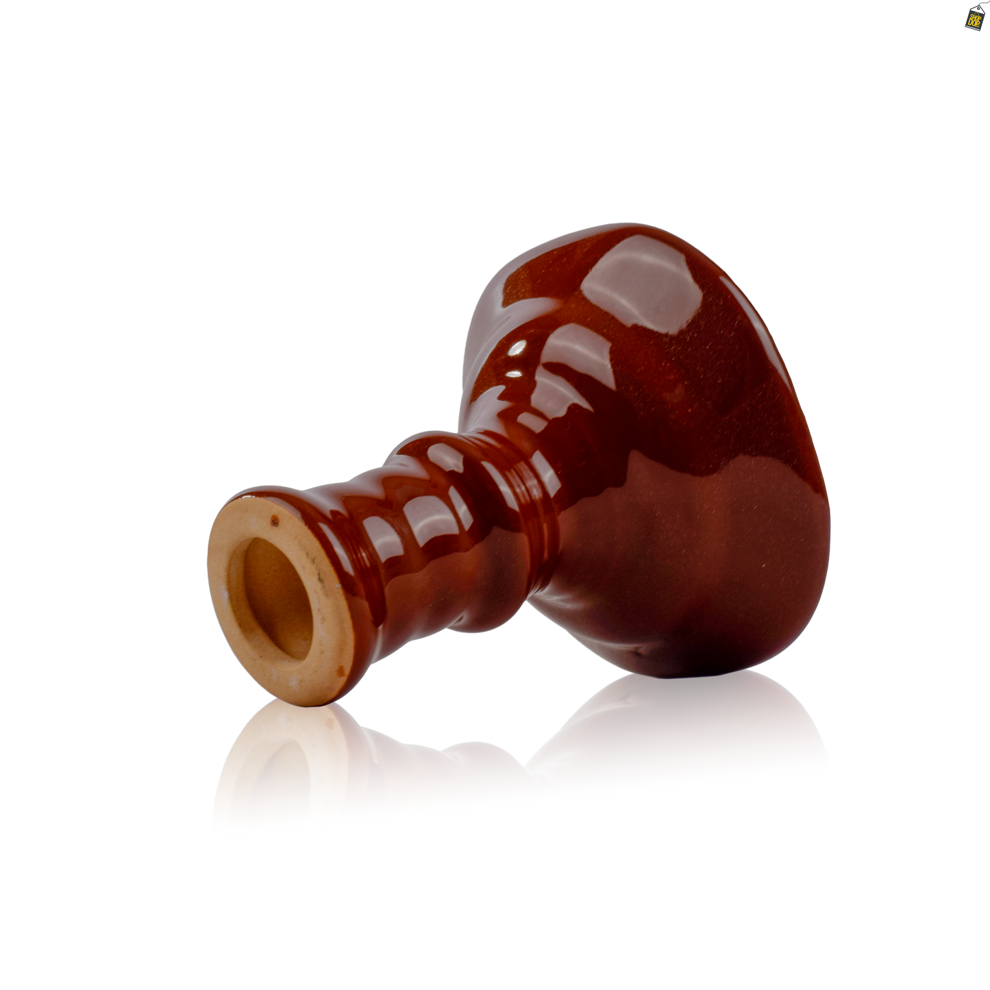 Volka Square Ceramic Single Hole Hookah Phunnel with Box - Brown