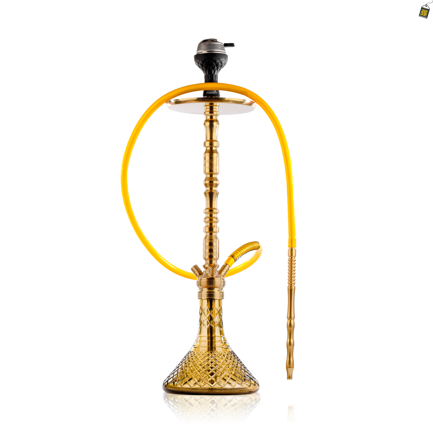Sultan Igor Hookah with 2 Bags - Grey Base / Gold Stem