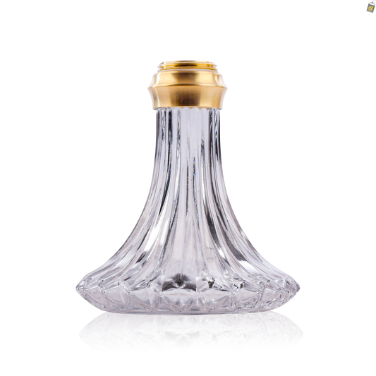 Bohemian Glass Hookah Replacement Base Only (with Gold lock)