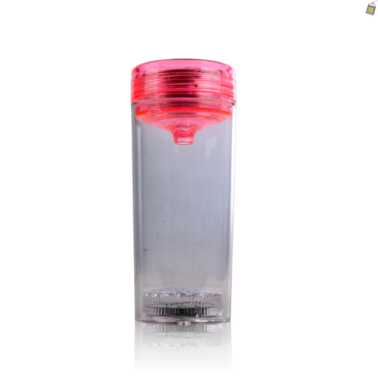Acrylic Bottle Tumbler with LED Light - Pink