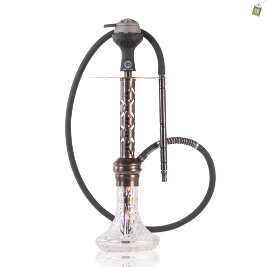 COCOYAYA Valeria Carter Hookah - Bronze Stem / Transparent Base