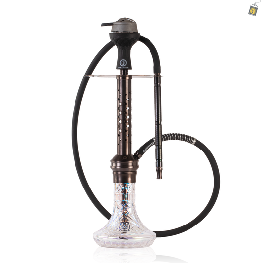 COCOYAYA Valeria Gem Hookah - Bronze Stem / Transparent Base