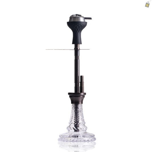 COCOYAYA Vasco Hookah with Bag - Bronze Stem / Transparent Base