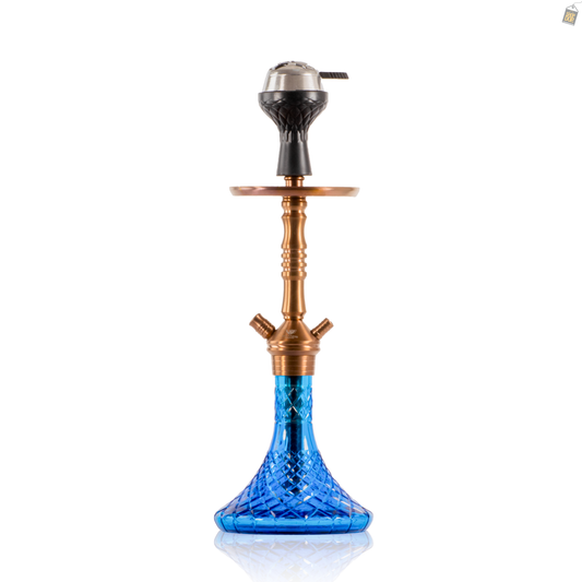VG Joe L3 Hookah with Bag - Bronze Stem / Blue Base