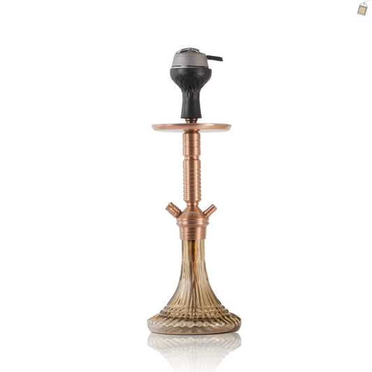 VG Joe Heygan Hookah with Bag - Bronze Stem / Grey Line Base