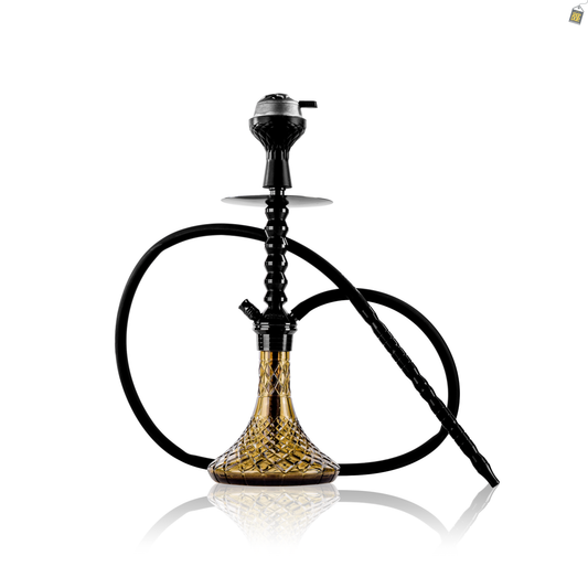 VG Joe Ladder Hookah with Bag - Black Stem / Grey Base