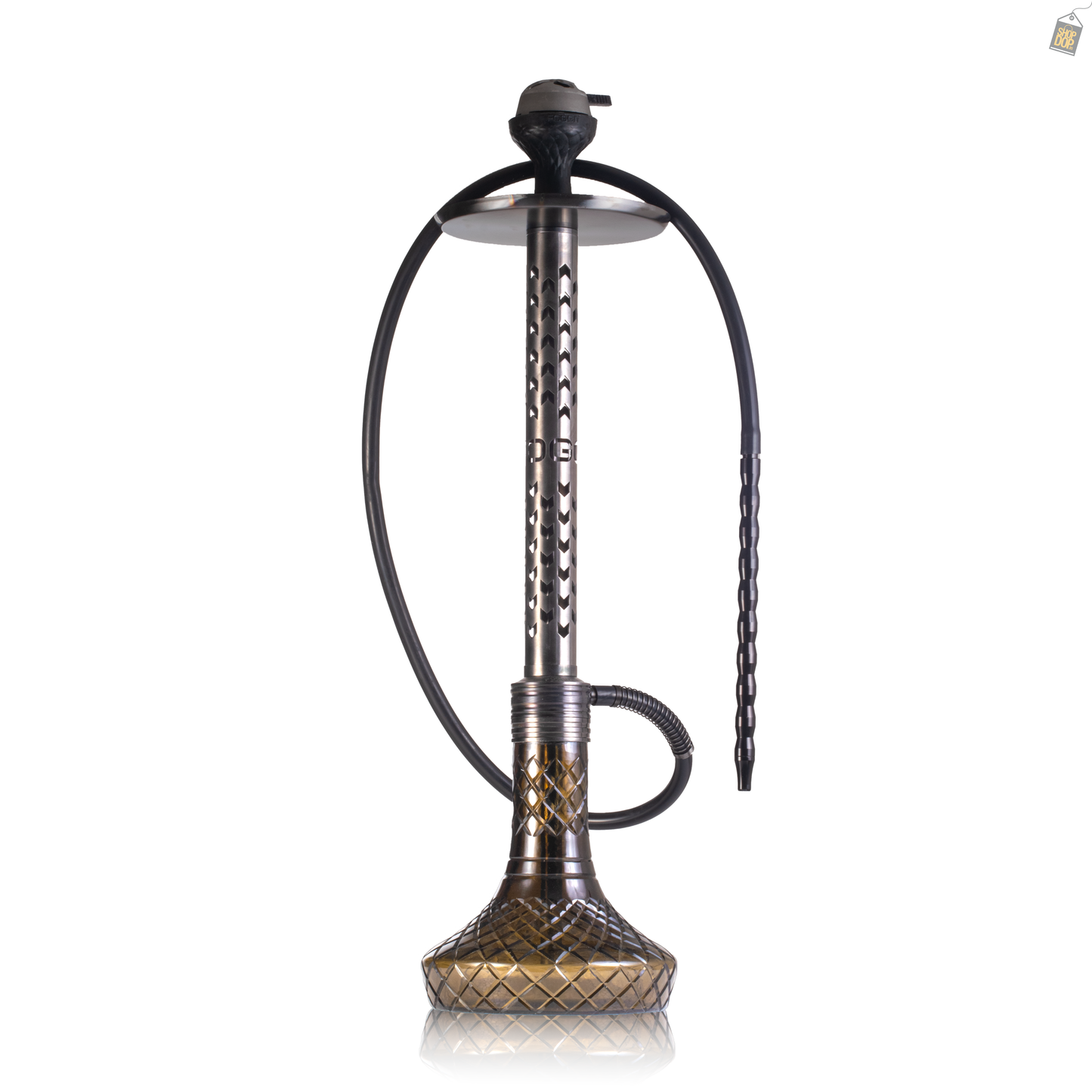 VG Romeo Hookah - Silver Stem / Grey Vault Base