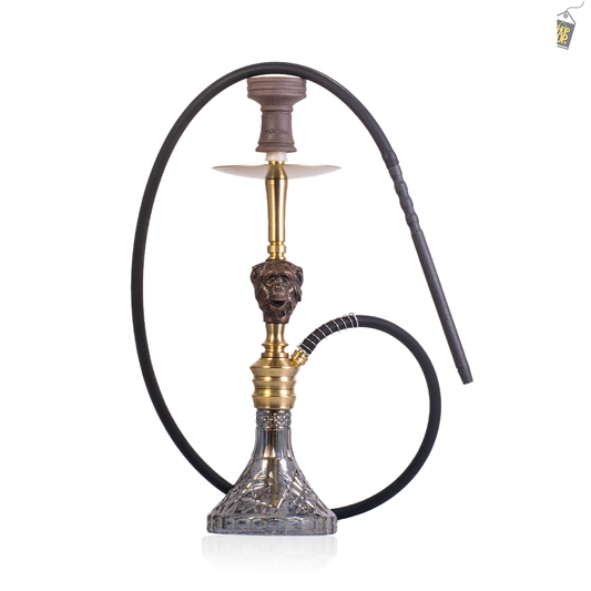 COCOYAYA Wild Jo Bohemian Hookah - Gold Stem / Grey Base