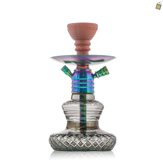 COCOYAYA X4 Hookah - Rainbow Stem / Grey Base