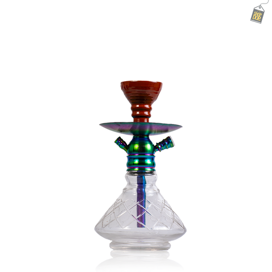 COCOYAYA X8 Hookah - Rainbow Stem / Transparent Base