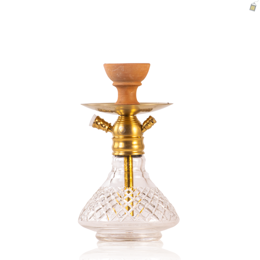 COCOYAYA X8 Hookah - Gold Stem / Transparent Base