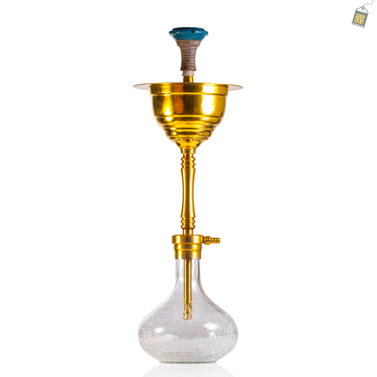 COCOYAYA Yara Hookah - Golden Stem (Transparent Base)