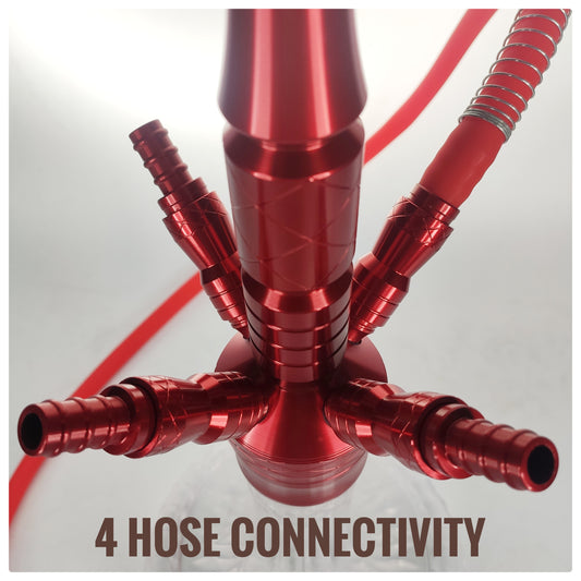 क्राउन रूलर हुक्का - 4 नली शीशा