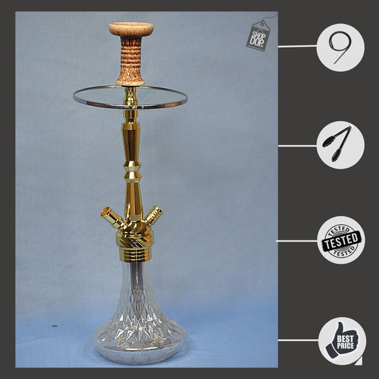 Golden Crystal Hookah - shopdop.in