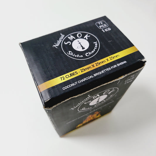 Natural Smok Coconut Coal for Hookah - 1 KG (72pcs)