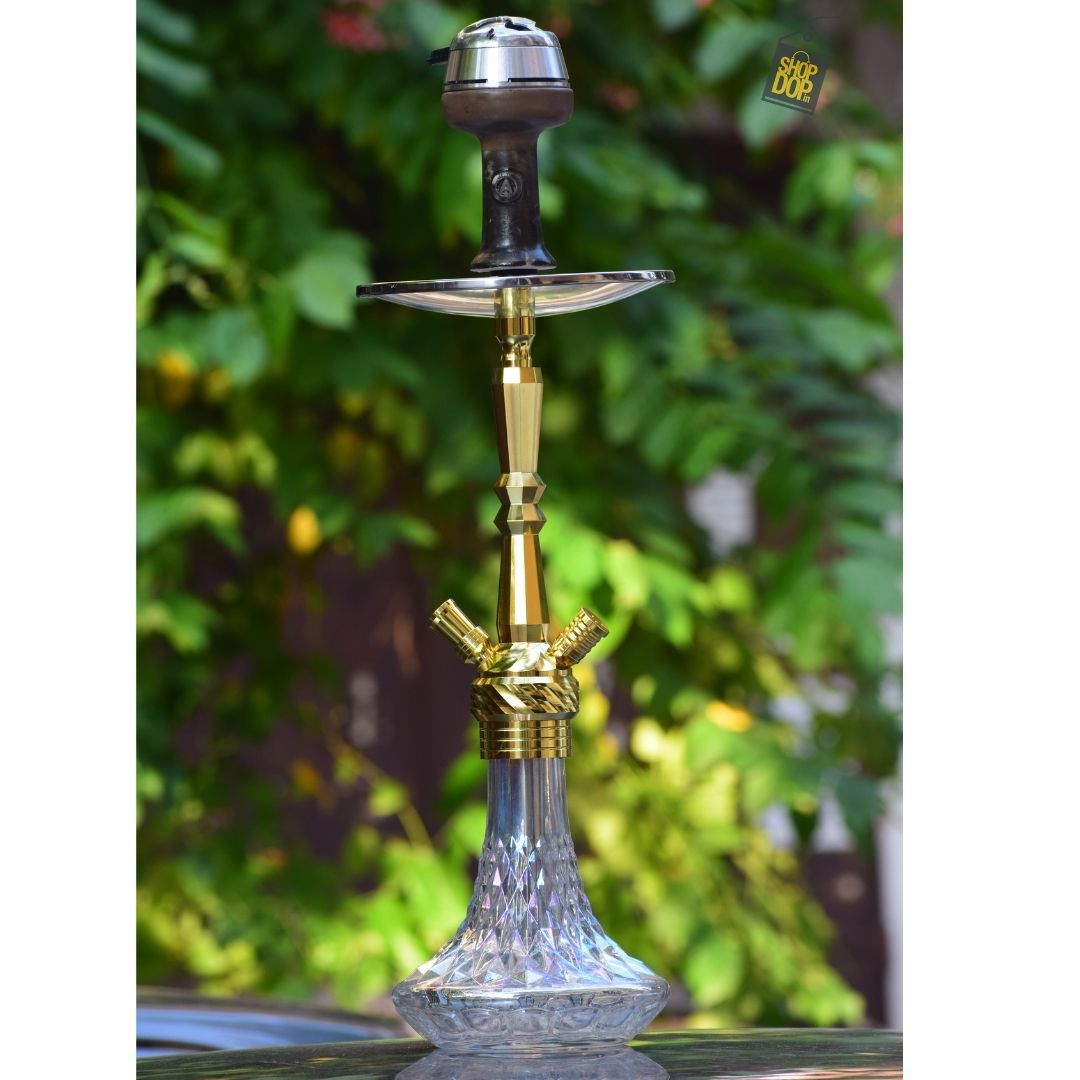 Golden Crystal Hookah - shopdop.in