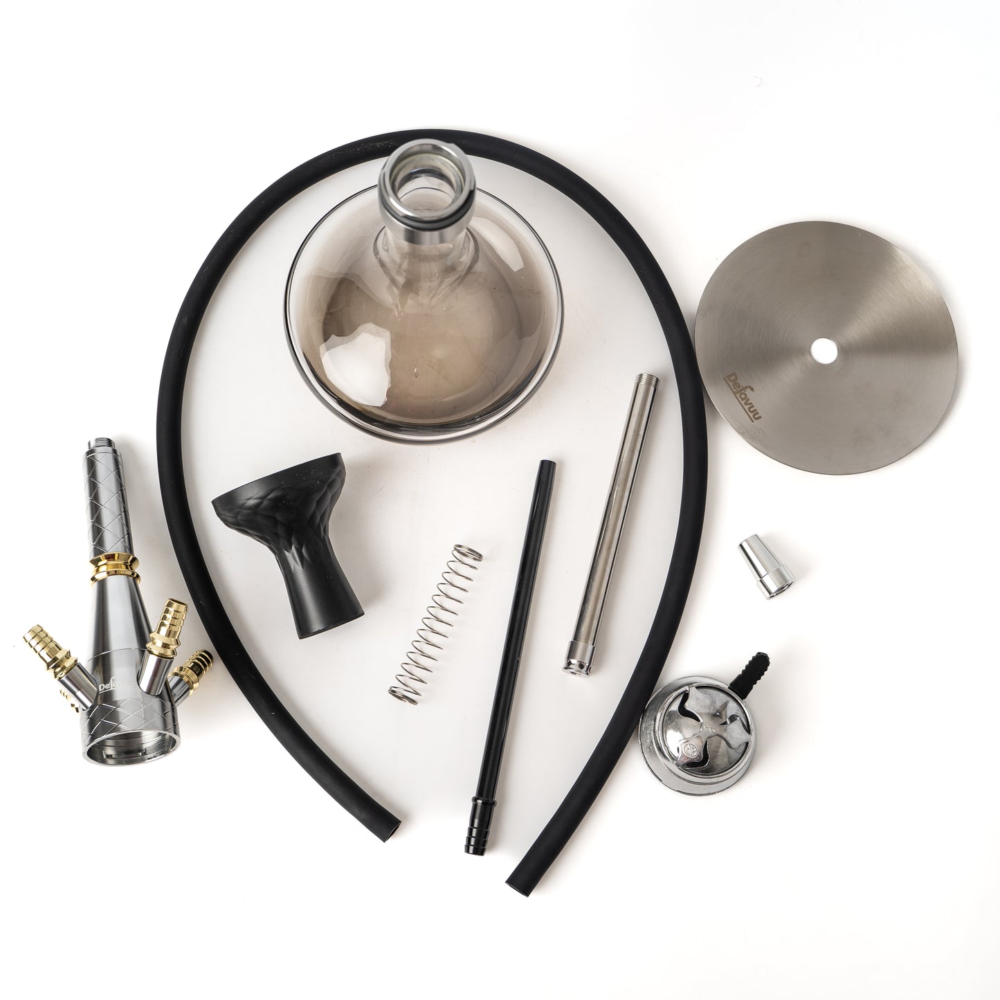 Alfo 4 Hose Hookah - Black