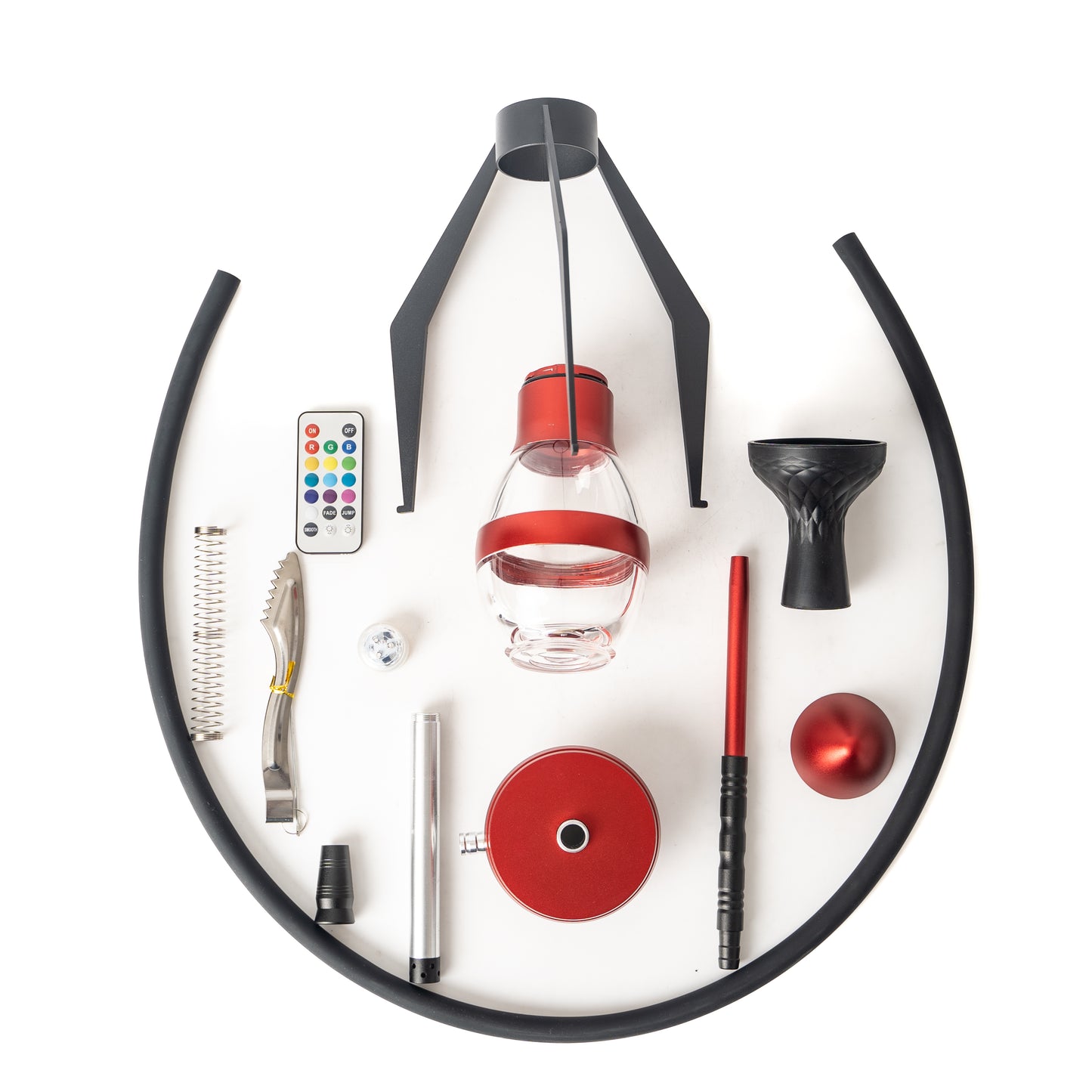 Bee X Hookah with LED Light - Red