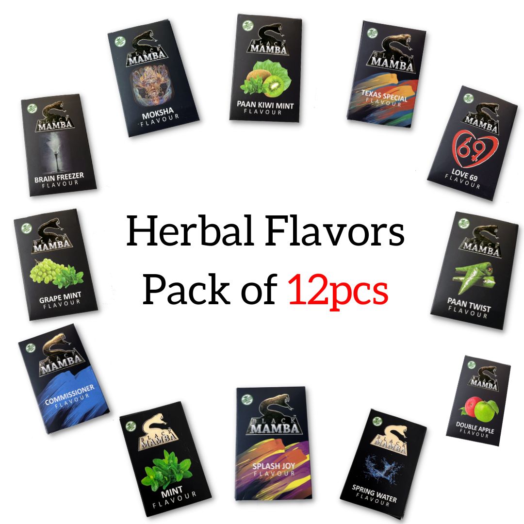 Black Mamba Herbal Flavors (Pack of 12)