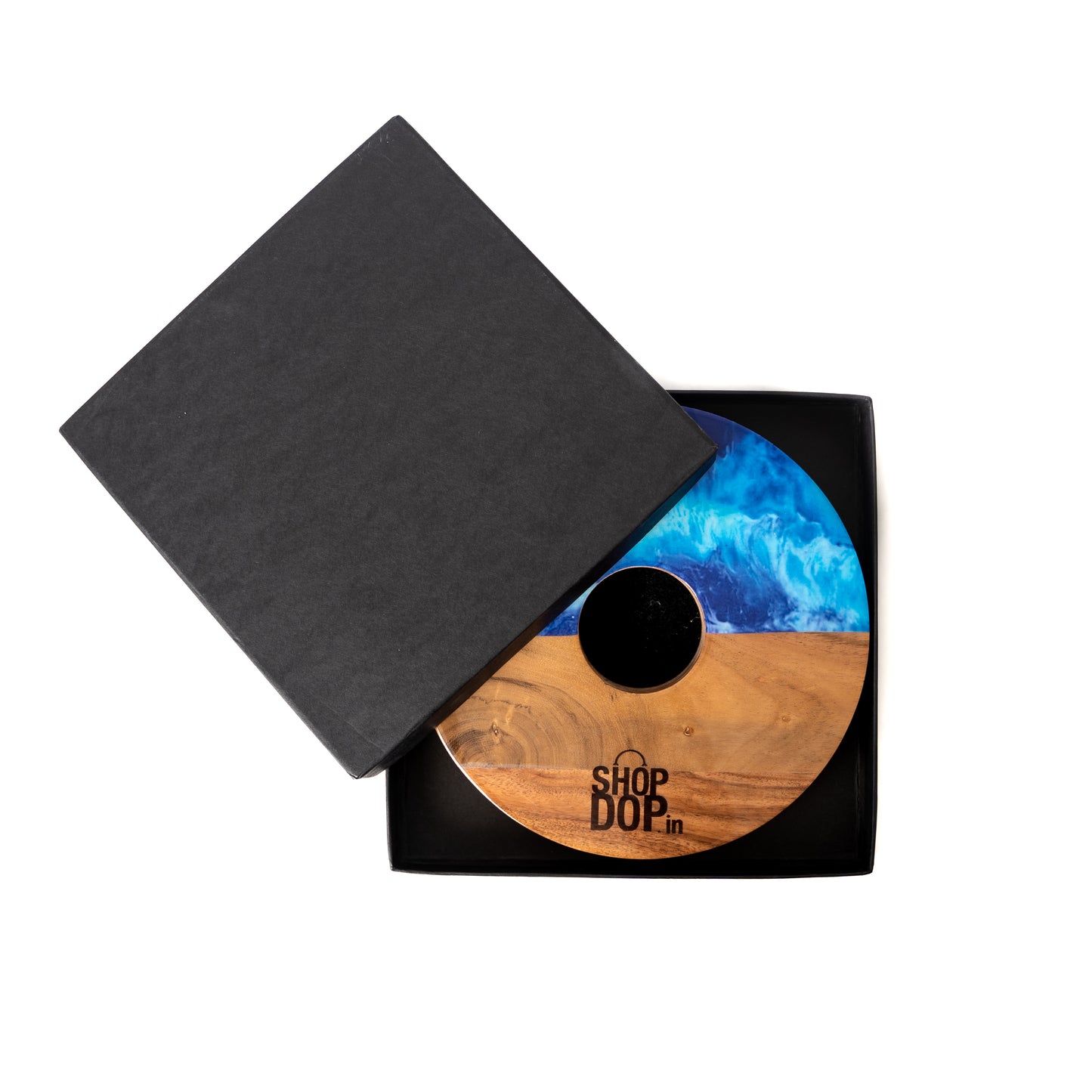 Bolivian Hookah Wooden Base in Box with LED Light