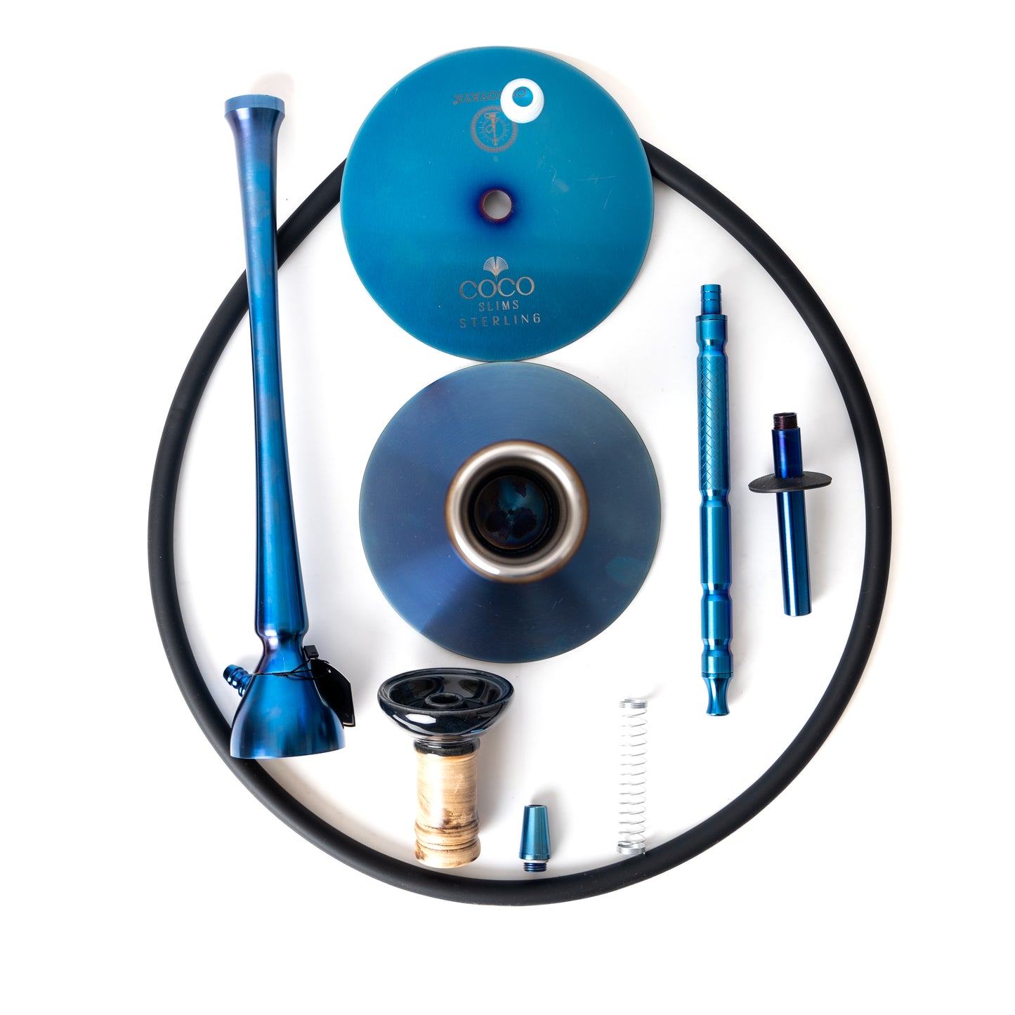 Cocoyaya Slims Sterling Hookah - Blue