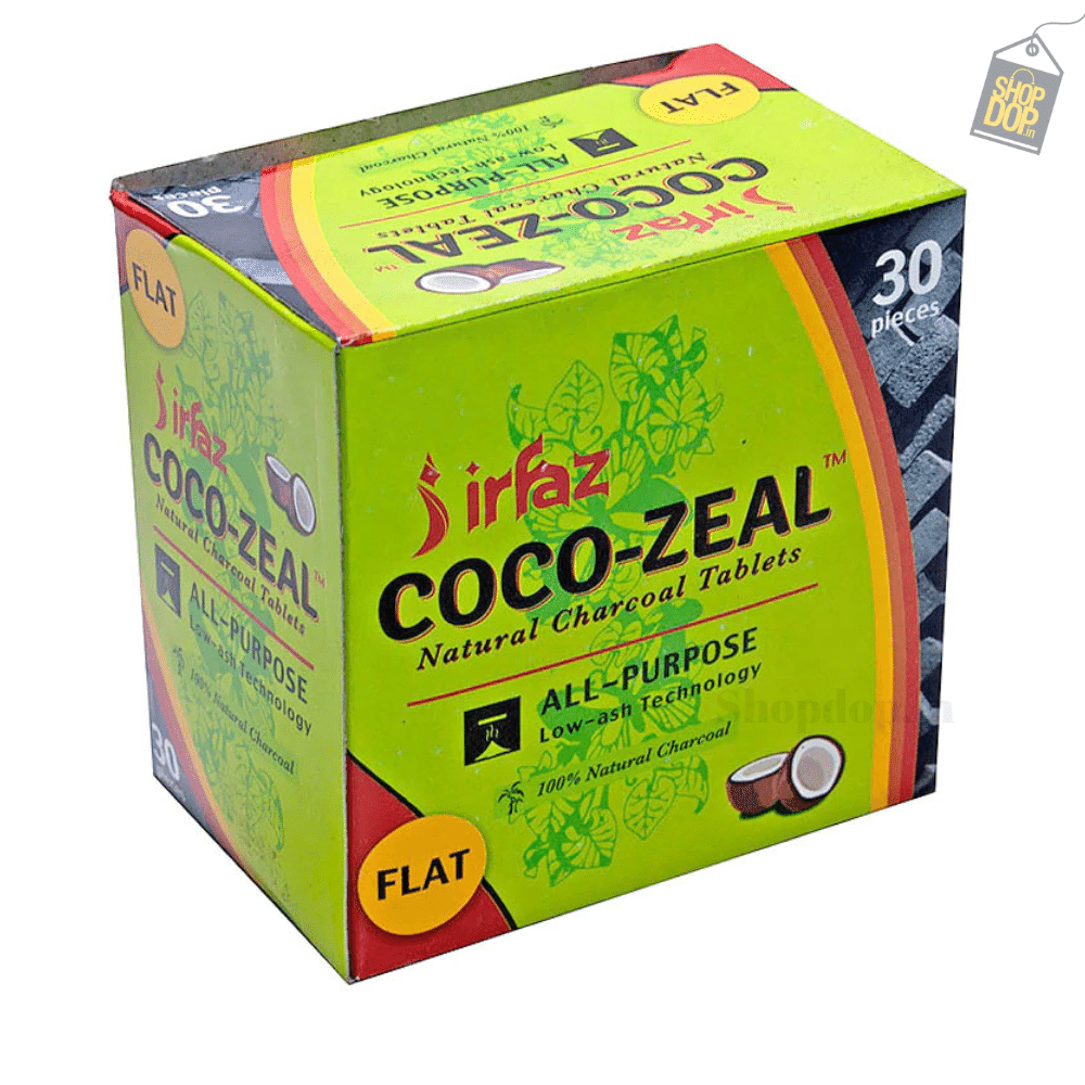 Irfaz COCO Zeal Coconut Coal for Hookah 250g – 30pcs