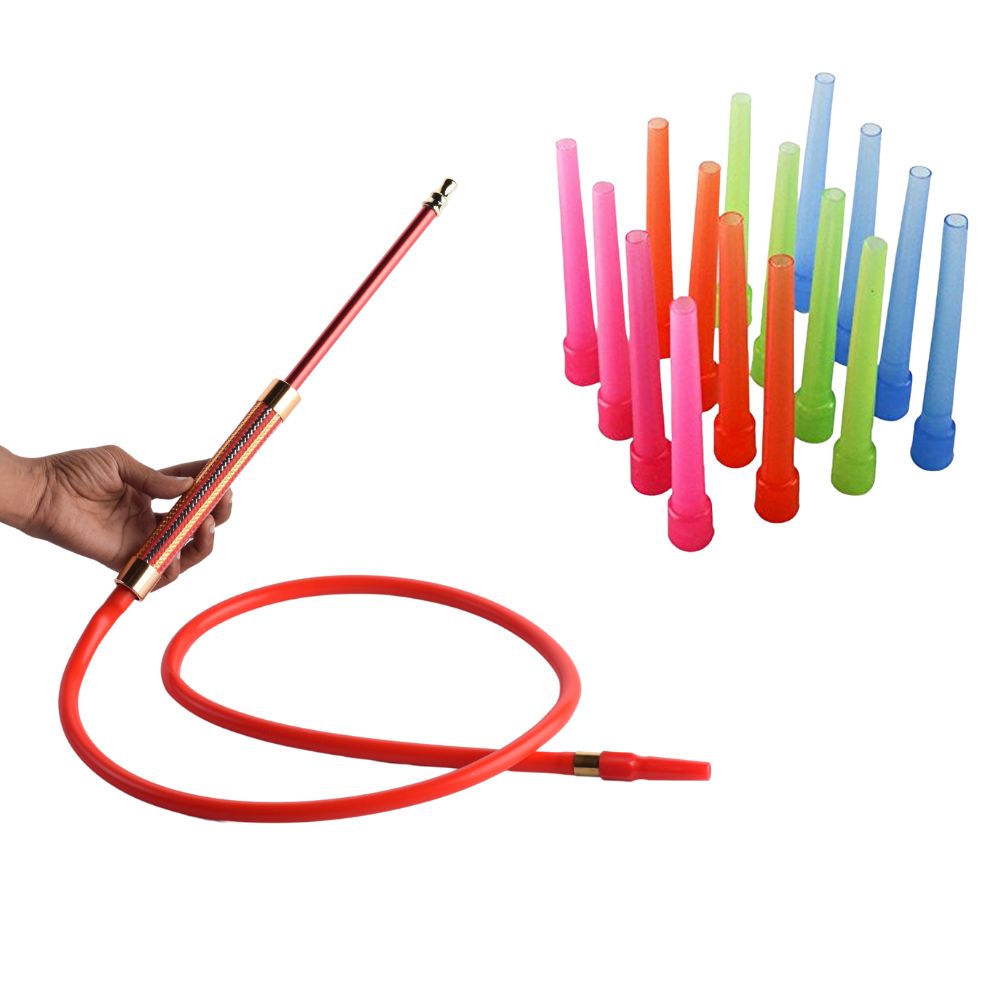 Shine Handle Silicone Pipe + Jumbo Mouth Tip (50pcs)