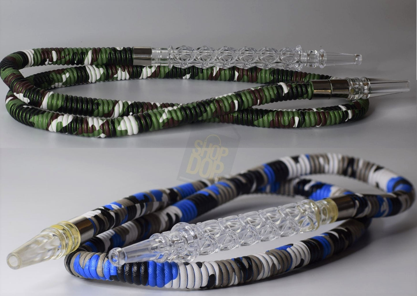 Military Leather Coated Acrylic Long Handle Pipe - shopdop.in