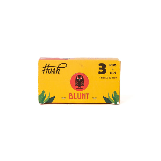 Hash Blunt Daily Pack Brown Smoking Paper (Thrice a Day) Box - 50 Trays
