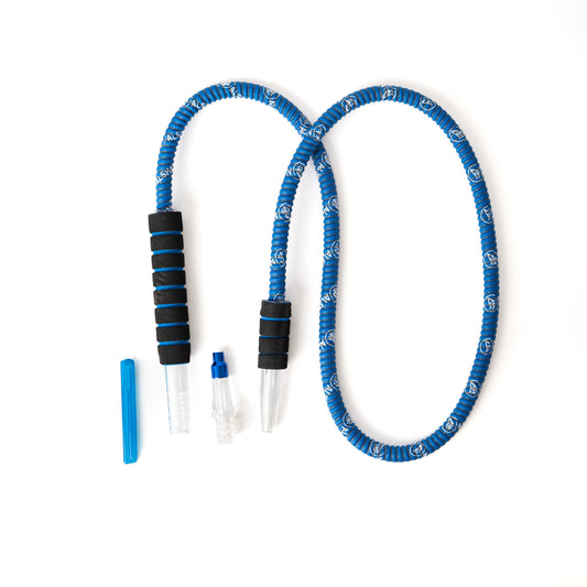 चमड़ा लेपित फोम हैंडल हुक्का बर्फ पाइप - आसमानी नीला