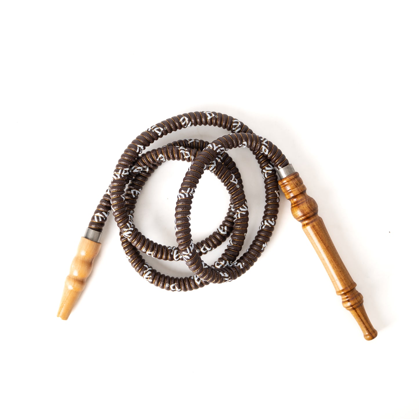 MYA Medium Wooden Handle Hookah Pipe - Brown