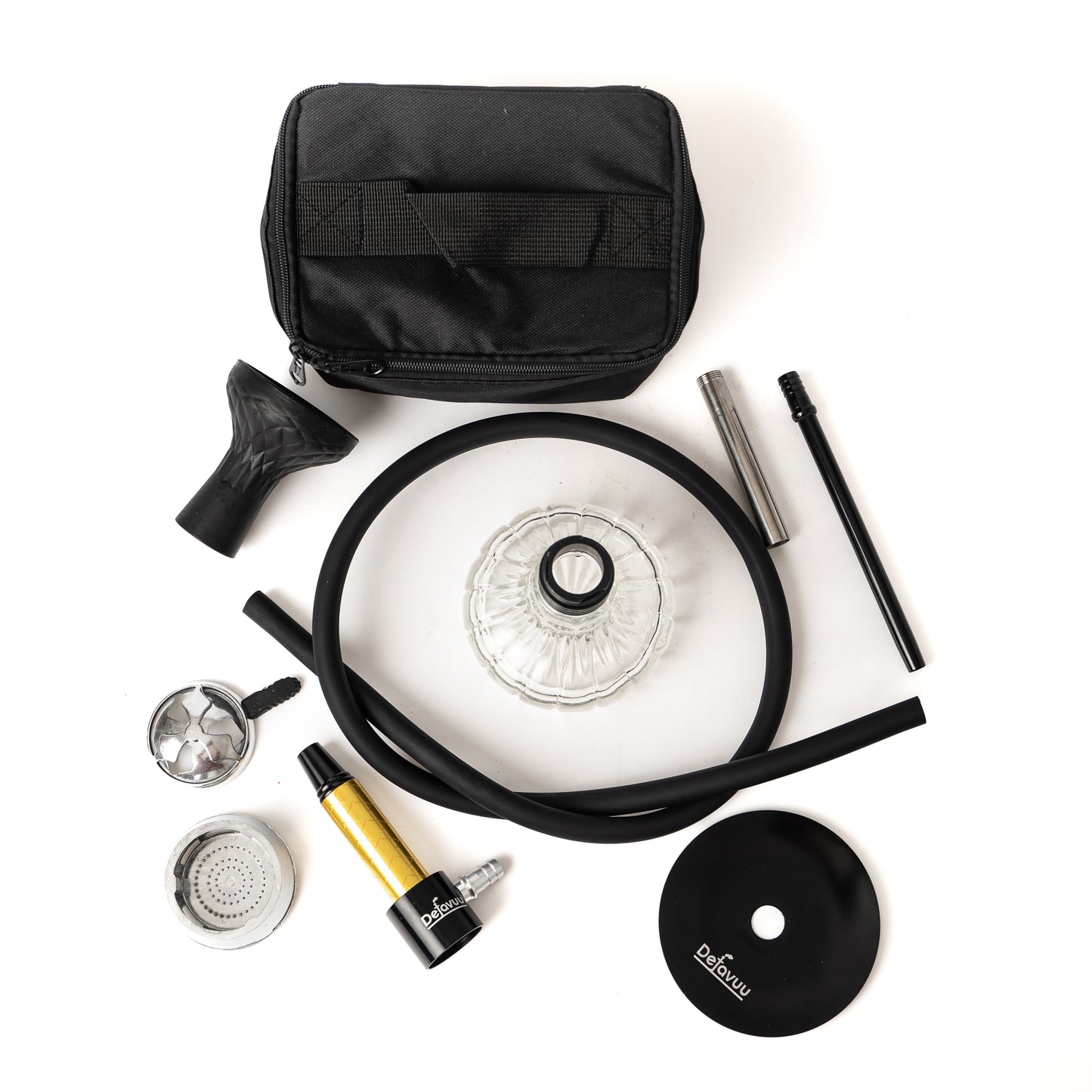 Miniature 2.0 Hookah with Travel Bag - Golden